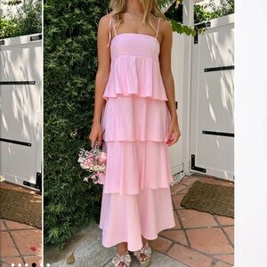 Show Me Your Mumu Meet Cute Dress XS Pink Taffeta